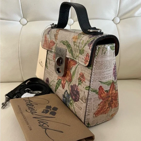 NWT PATRICIA NASH CARISBROOKE CROSSBODY SATCHEL HANDBAG LEATHER - Picture 3 of 8